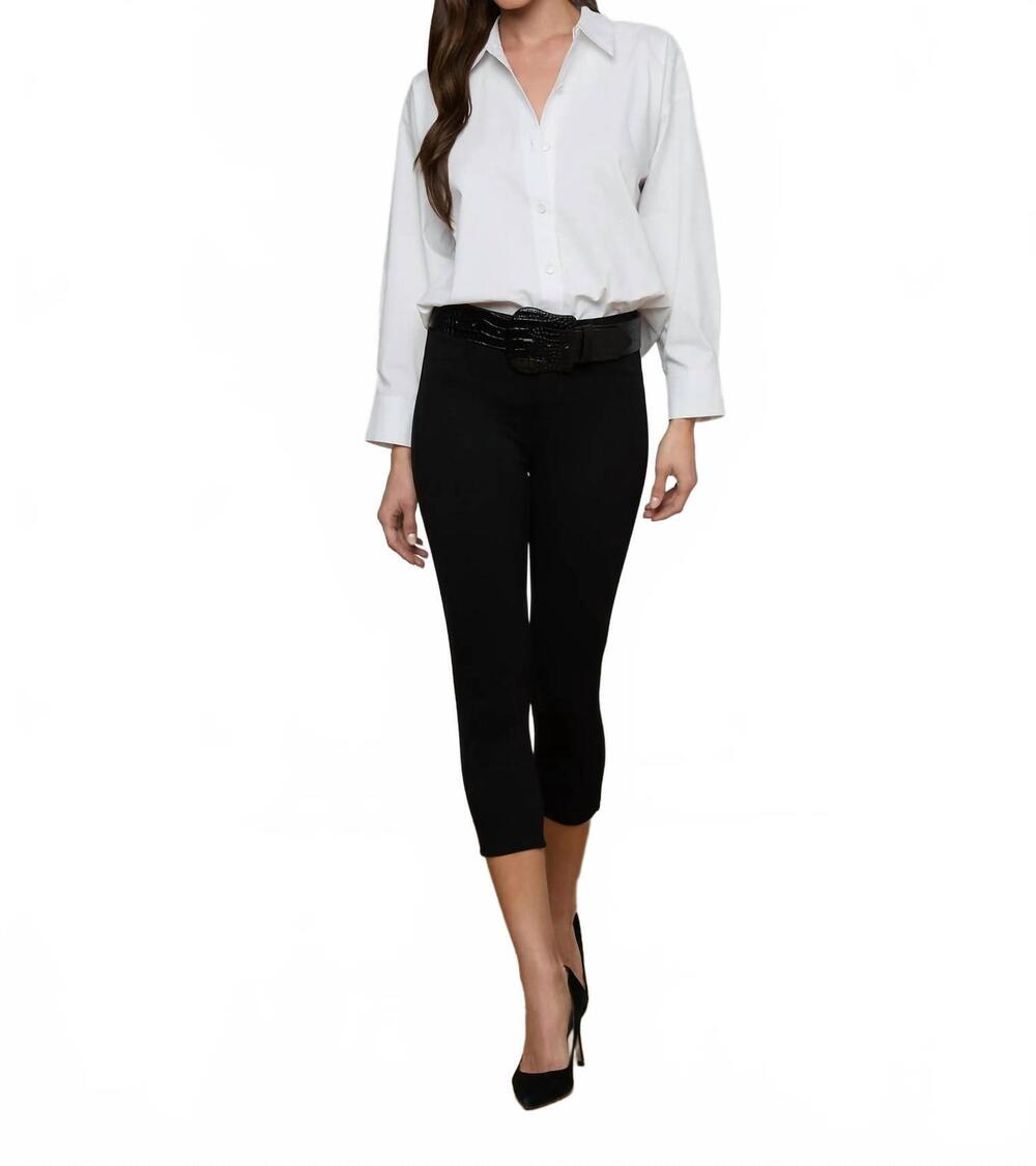 NEW L'AGENCE rylie poplin shirt in white